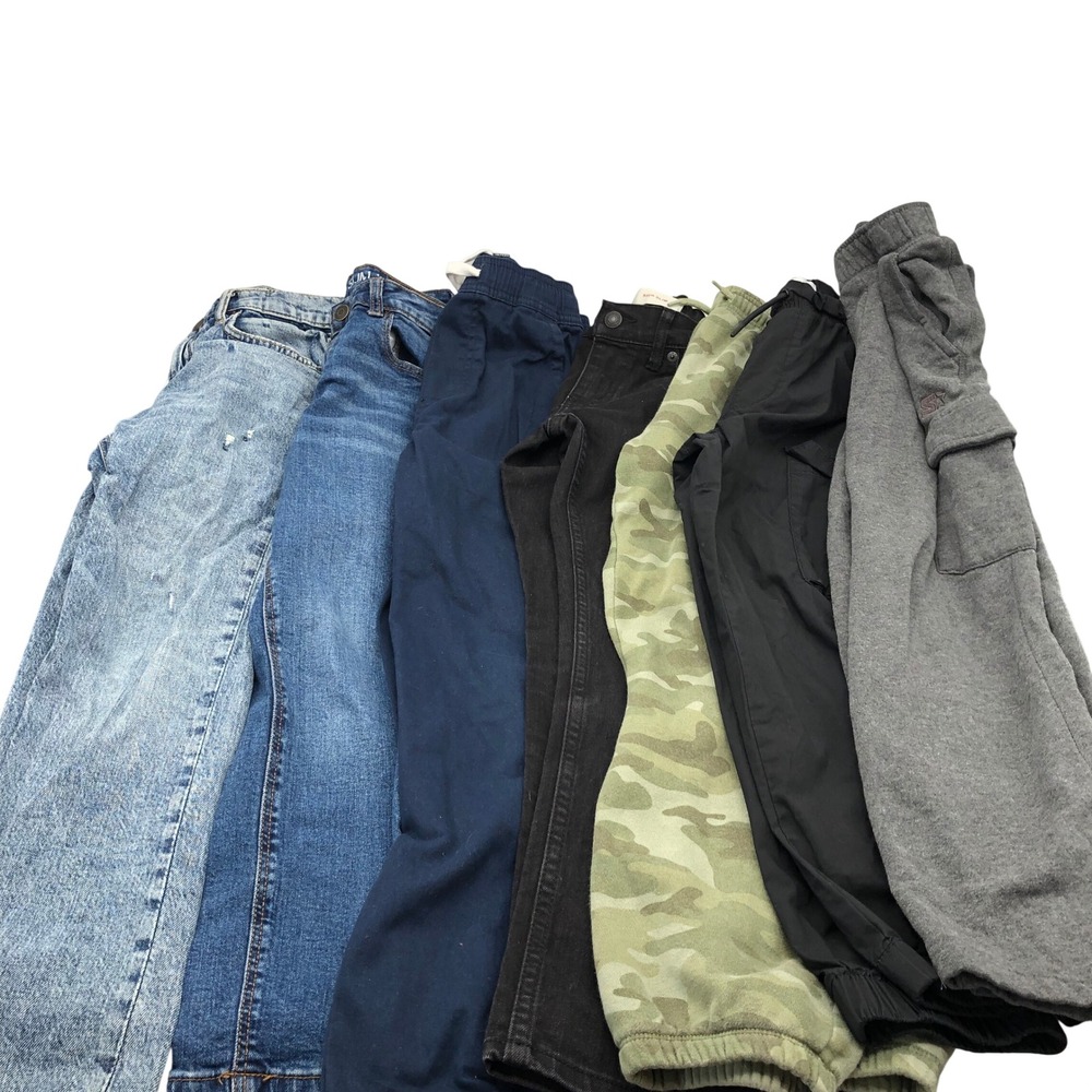 Boys Size 8 Jeans Pants BUNDLE Fall Winter Sweatpants Cargo Baggy Jogger Gap